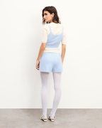 Short corto de cachemira cepillada - Baby Blue - Mujer