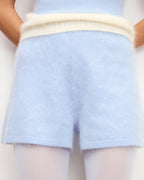Short corto de cachemira cepillada - Baby Blue - Mujer