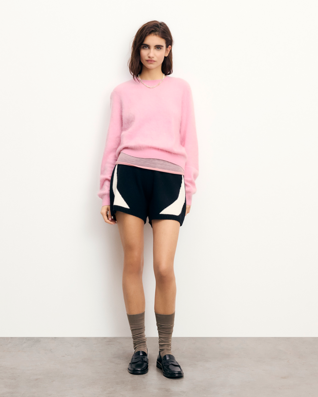 Short Two-Tone Shorts - Black - Women's
