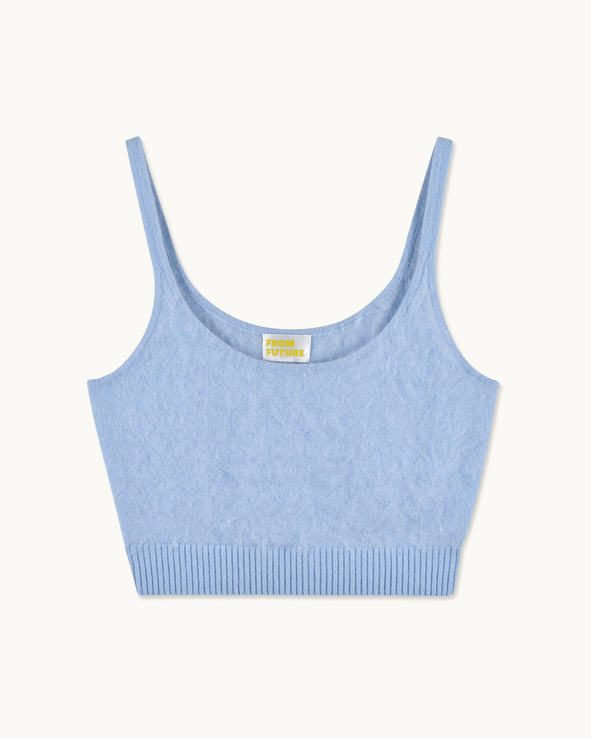 Top Brassière Cachemire Brossé - Baby Blue - Femme