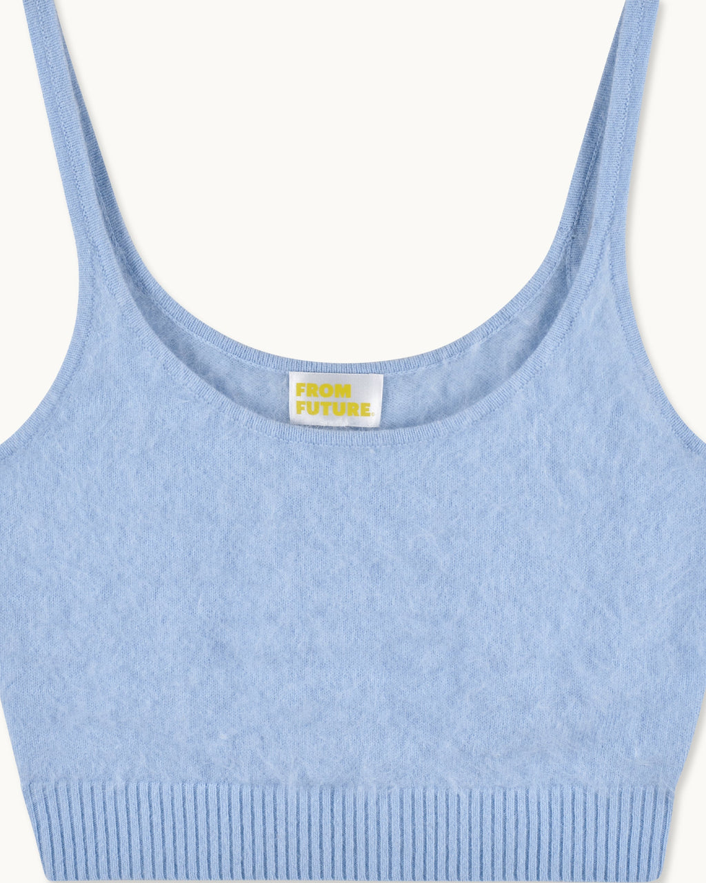 Top Brassière Cachemire Brossé - Baby Blue - Femme