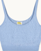 Top Brassière Cachemire Brossé - Baby Blue - Femme