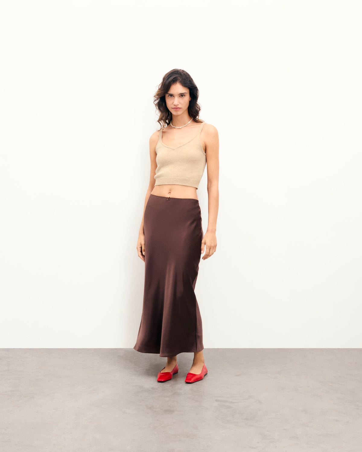 Top Brassière - Beige Chine - Femme