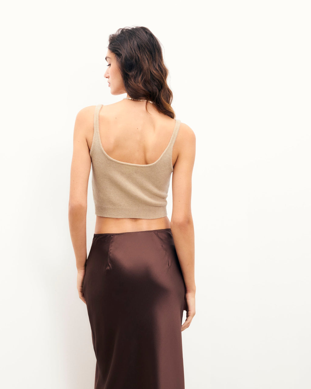 Top Brassière - Beige Chine - Femme