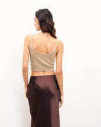 Top Brassière - Beige Chine - Femme