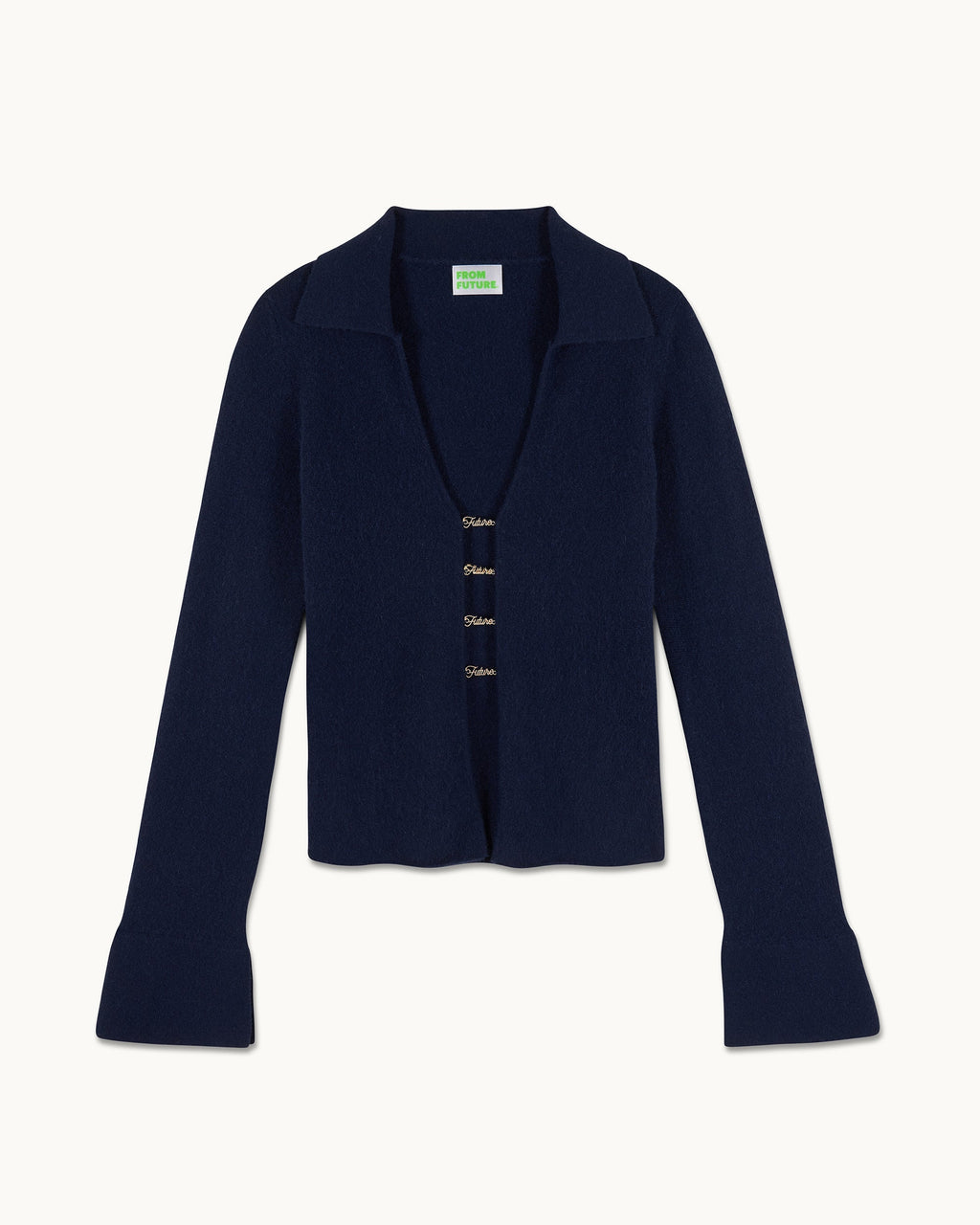 Maglione Colletto Polo Gioiello Future - Navy - Donna