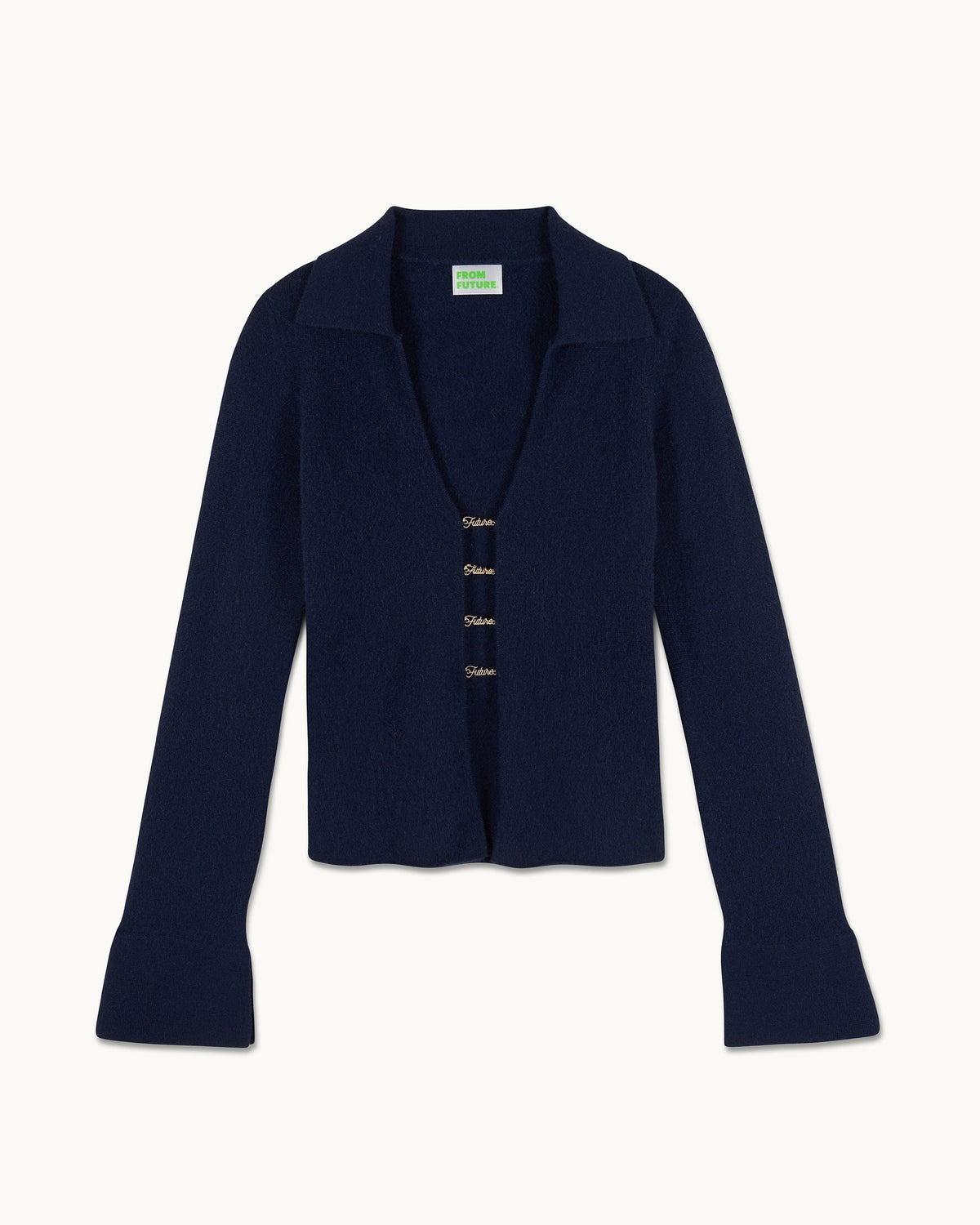 Maglione Colletto Polo Gioiello Future - Navy - Donna