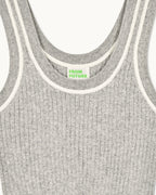 Striped Bralette Top - 1500 Dark Marl Grey - Women's