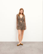 Top A Maniche Lunghe Cameron - Leopard - Donna