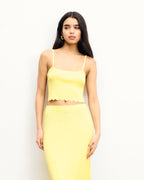 Top Bretelles Strass - Sky Yellow - Femme