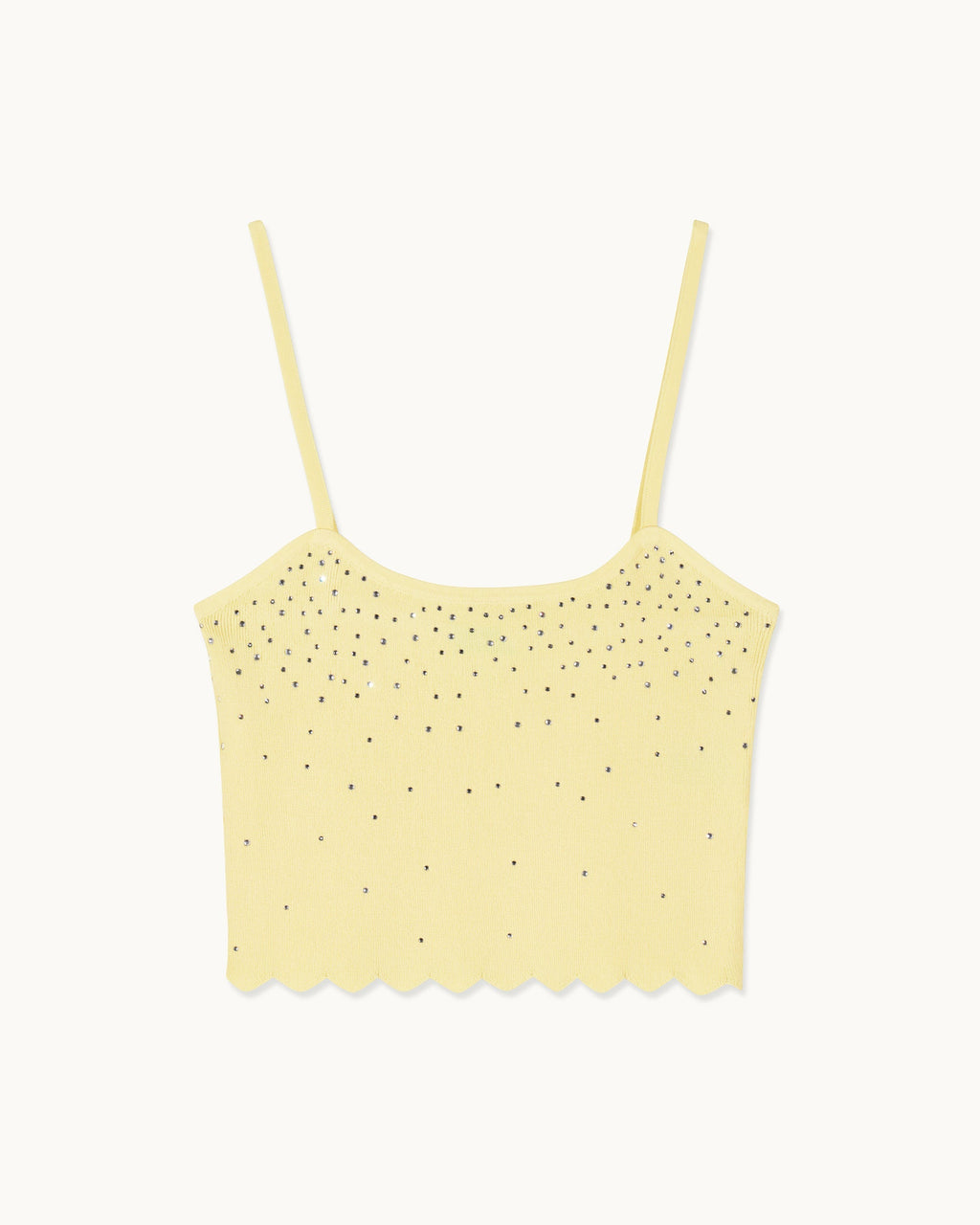 Top Bretelles Strass - Sky Yellow - Femme