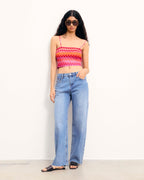 Top Bretelles - Multi Rose/Orng - Femme