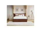 Jade - Cama con arcón con cabecero efecto almohada - Pana gruesa suave