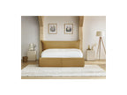 Jade - Cama con arcón con cabecero efecto almohada - Pana gruesa suave