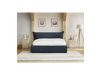 Jade - Cama con arcón con cabecero efecto almohada - Pana gruesa suave