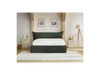 Jade - Cama con arcón con cabecero efecto almohada - Pana gruesa suave