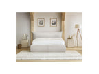 Jade - Cama con arcón con cabecero efecto almohada - Pana gruesa suave