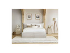 Jade - Cama con arcón con cabecero efecto almohada - Pana gruesa suave