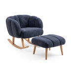 Lotus - Set de sillón y reposapiés (2 piezas) - Antracita