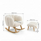Lotus - Set de Sillón y Puf (2 Piezas) - Blanco