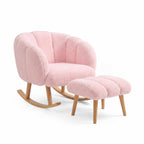 Lotus - Armchair & Pouffe Set (2 Pieces) - Pink