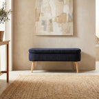 Oslo Linen - Puf - Negro