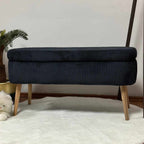 Oslo Linen - Puf - Negro