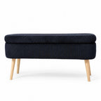 Oslo Linen - Puf - Negro