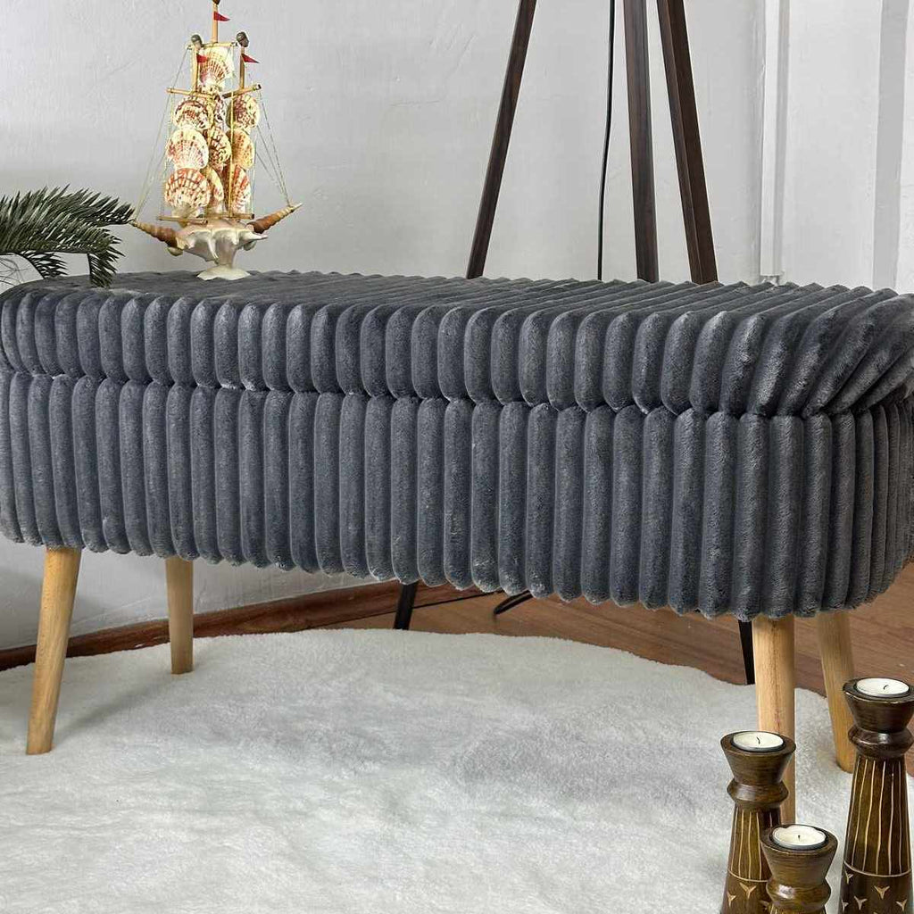 Oslo Linen - Pouf - Toscano Anthracite