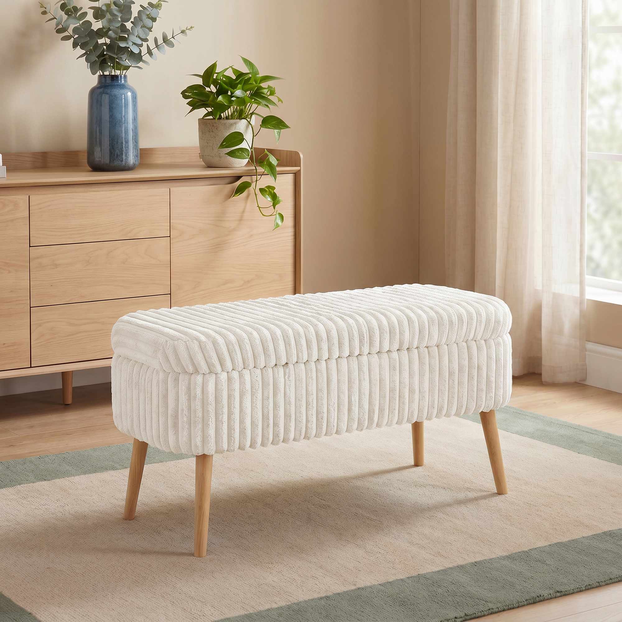 Oslo Linen - Puf - Toscano Crema