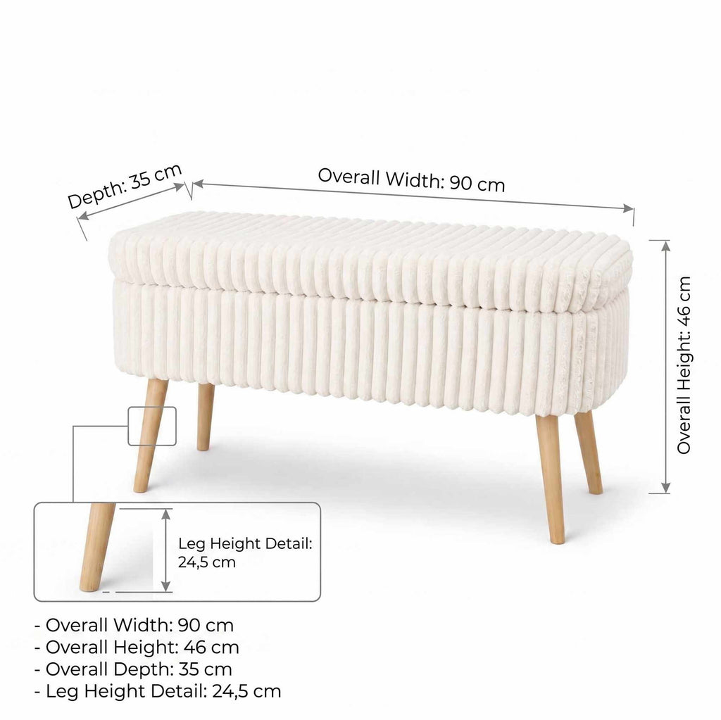 Oslo Linen - Puf - Toscano Crema