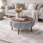 Papatya 60 - Table Basse - Gris/Walnut