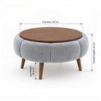 Papatya 60 - Table Basse - Gris/Walnut