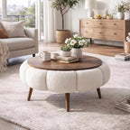 Papatya 60 - Table Basse - Blanc/Walnut