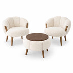 Star - Set Fauteuil & Table Basse (3 Pièces) - Blanc