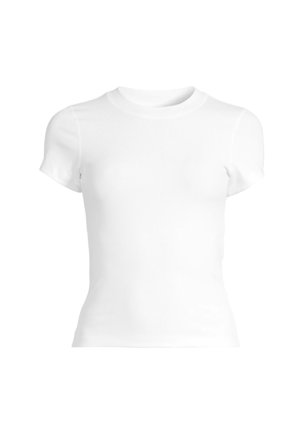 Defined Rib Tee - White