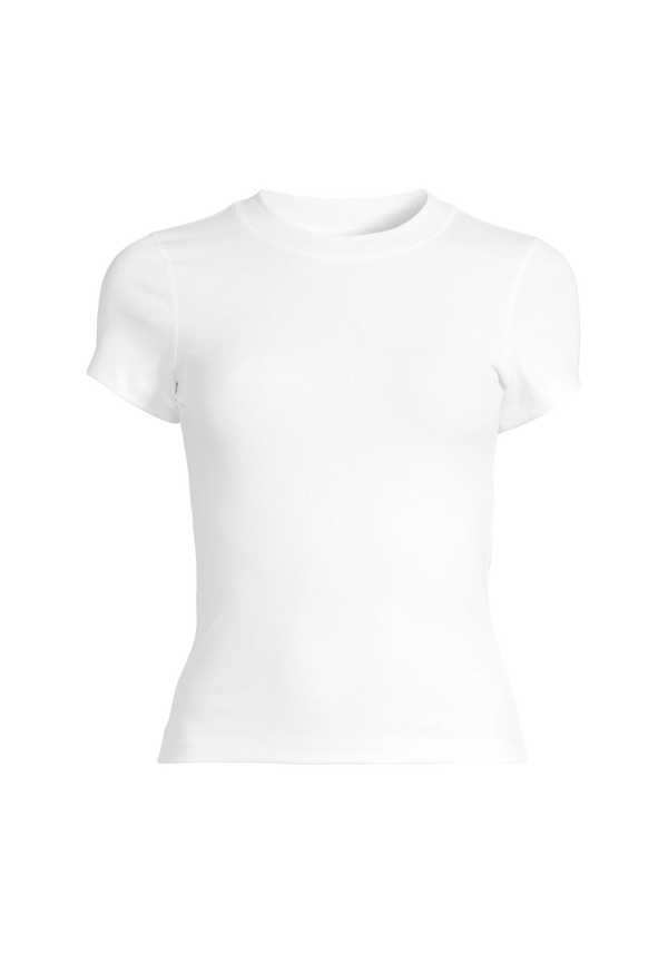 Defined Rib Tee - White