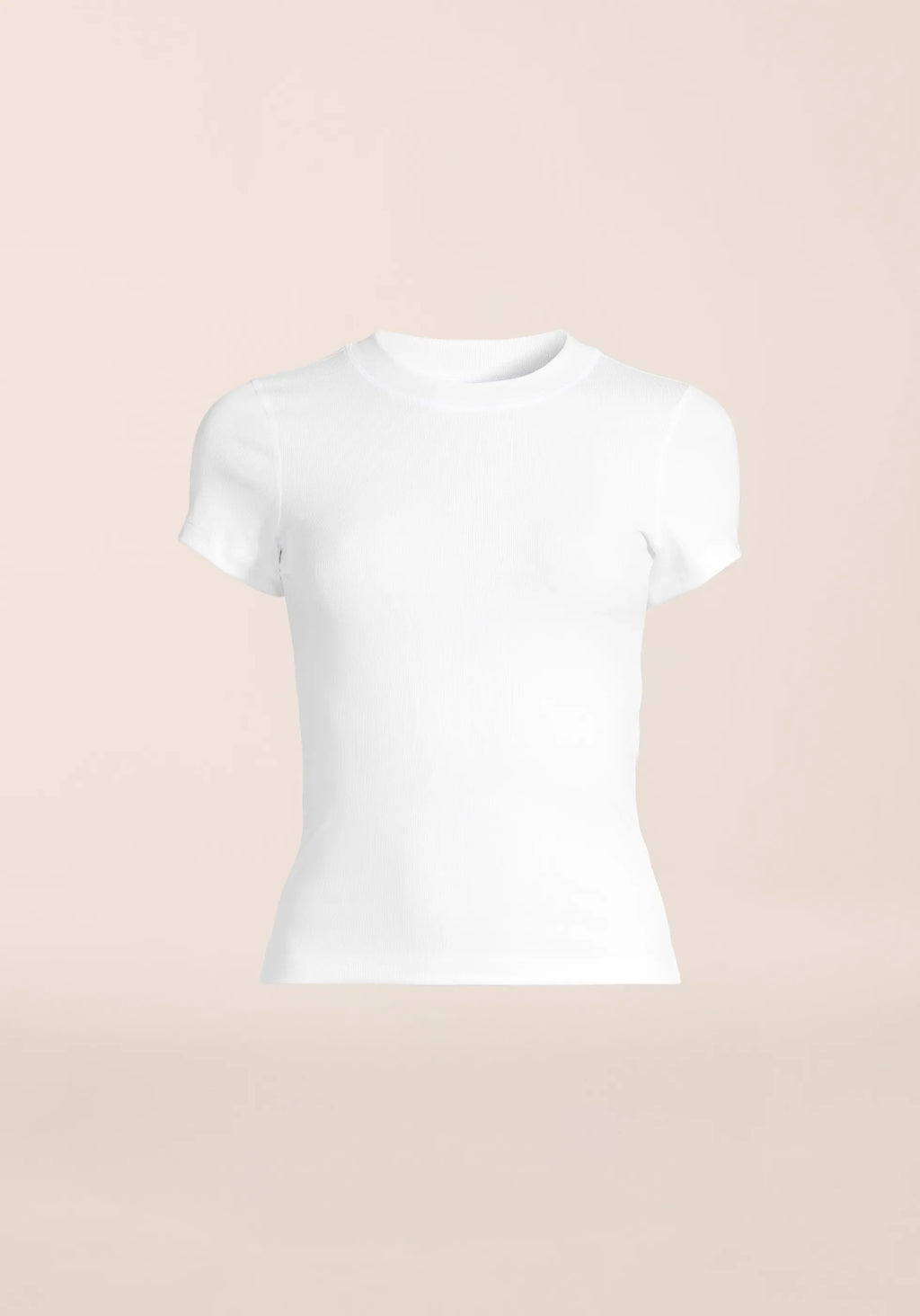 Defined Rib Tee - White
