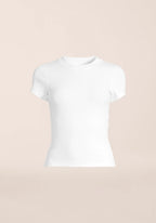 Defined Rib Tee - White