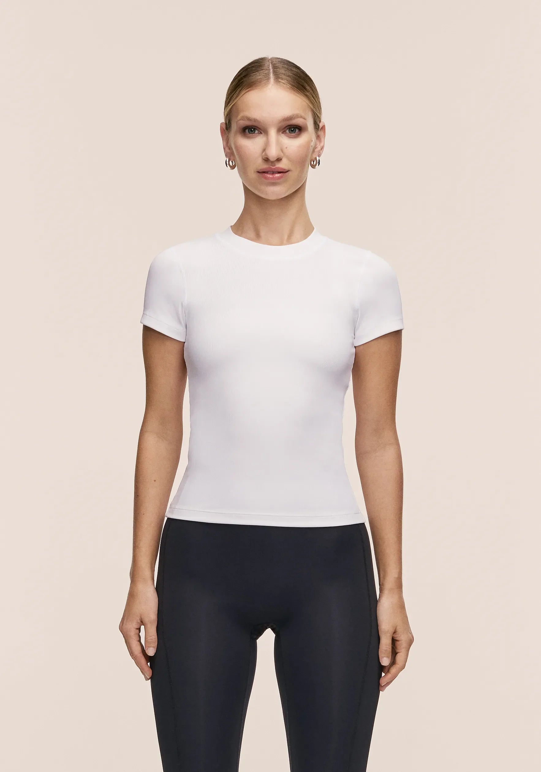 Defined Rib Tee - White