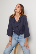 Top - Marine - Femme