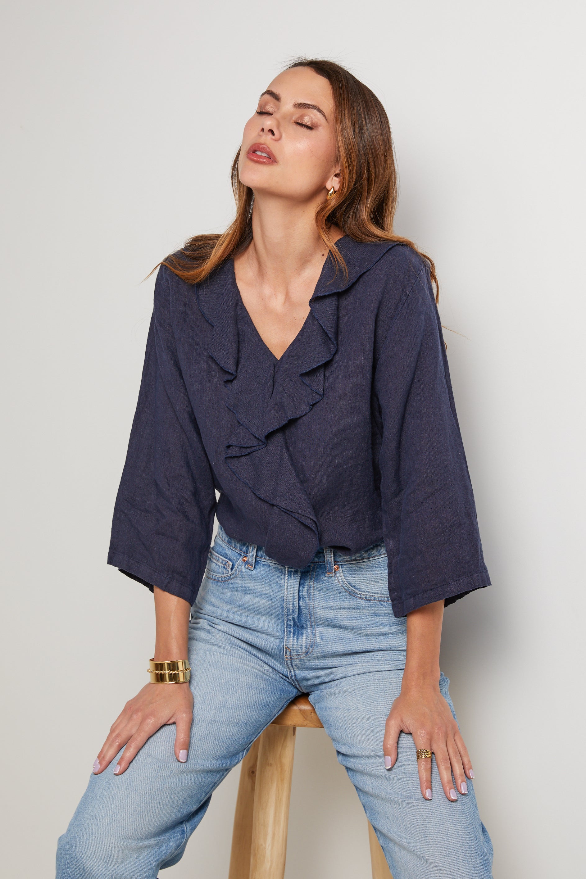 Top - Marine - Femme