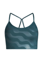 Sleek Strappy Sports Bra Printed - Ocean Geo