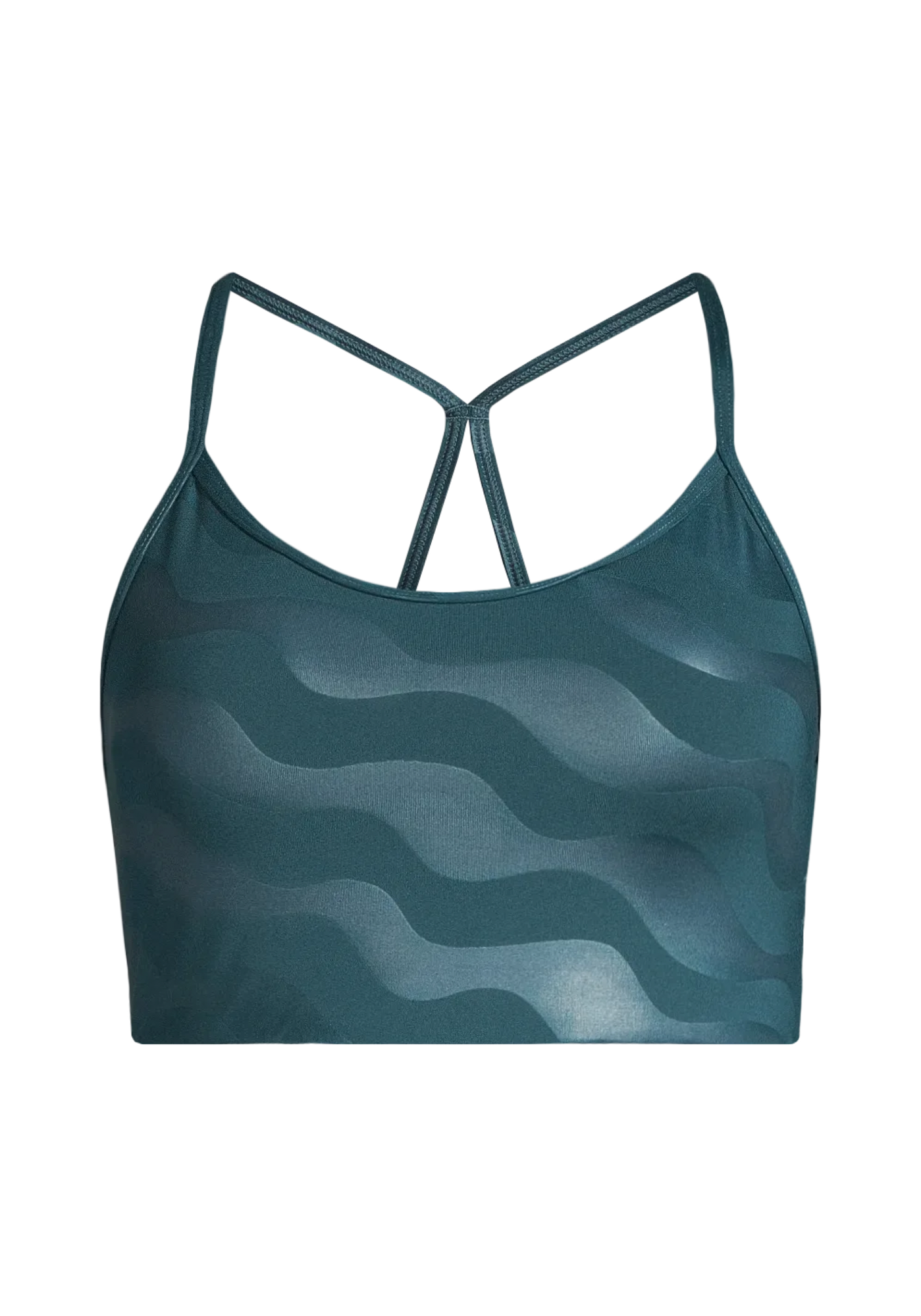 Sleek Strappy Sports Bra Printed - Ocean Geo