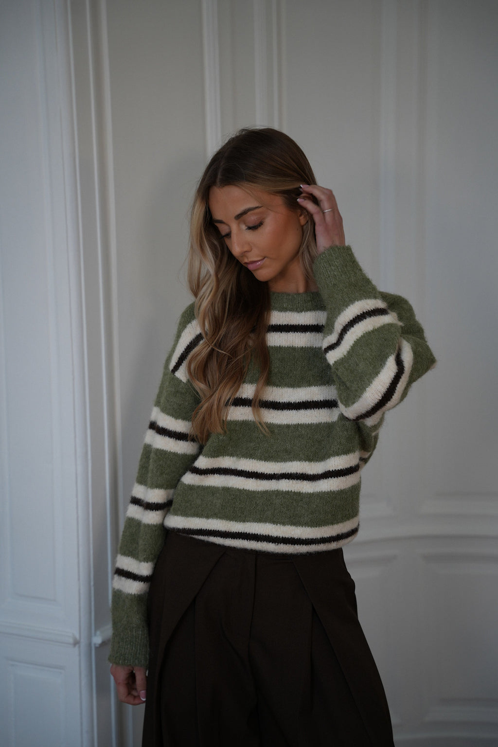 Pull Rayé Odile - Vert