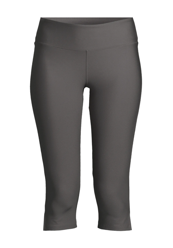 Capri Slit Regular Waist Tights - Dk Grey