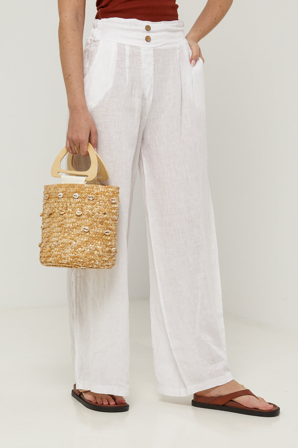Pantalon - Blanc - Femme