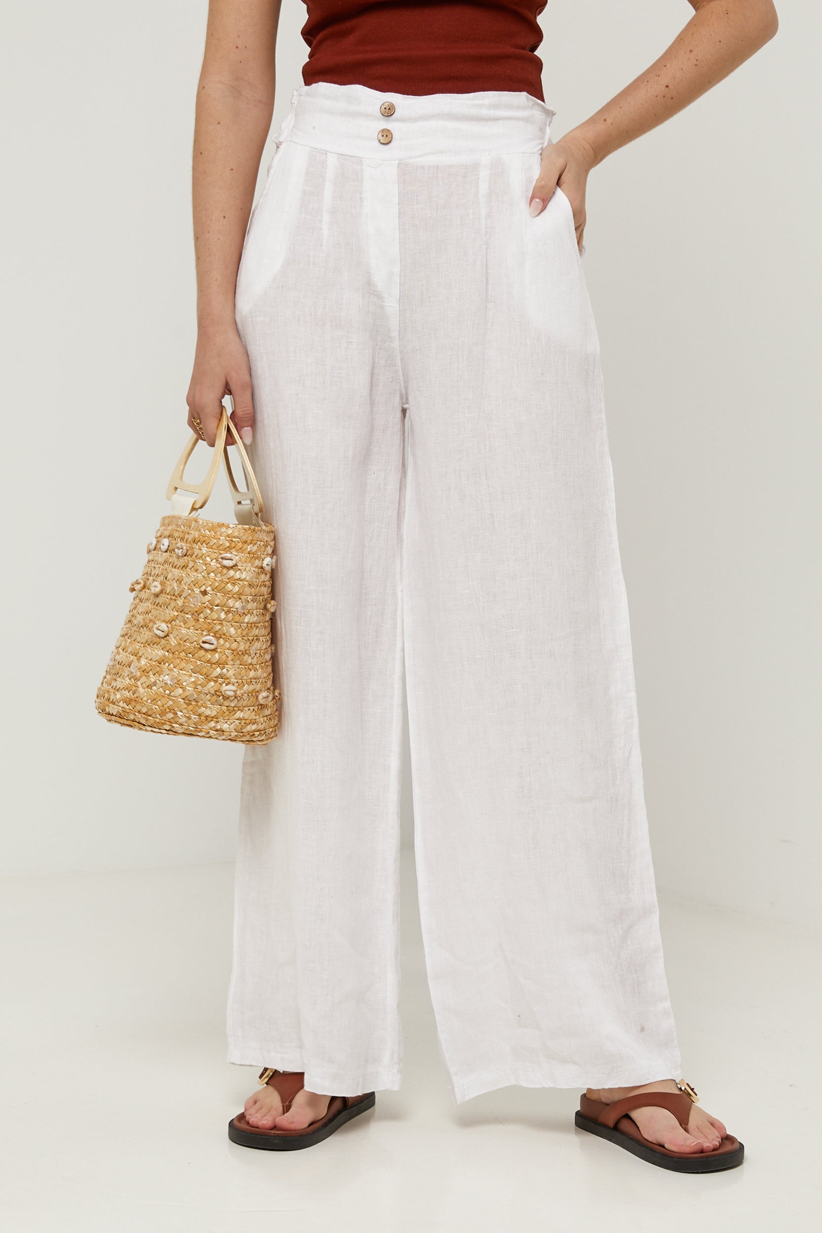 Pantalon - Blanc - Femme