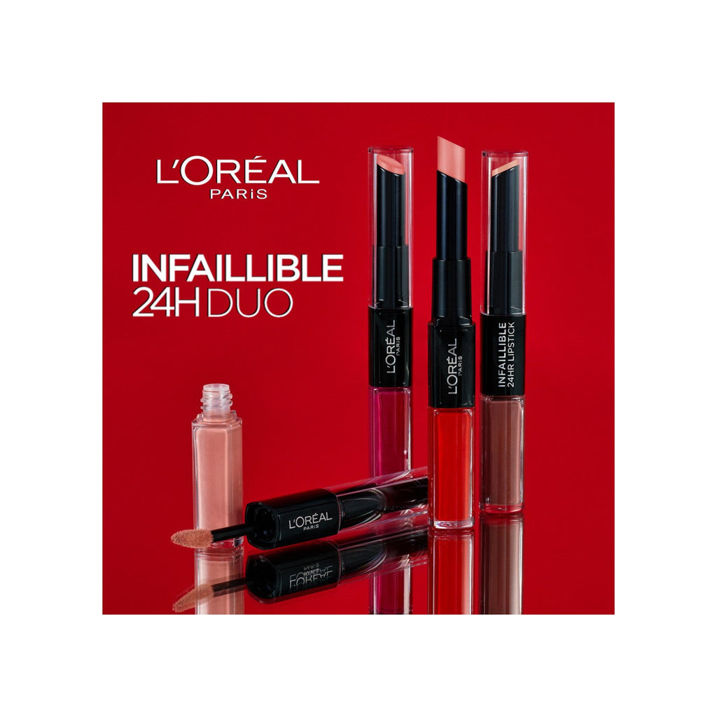 Infalible Lipstick Duo 24H 404 Coral Constante