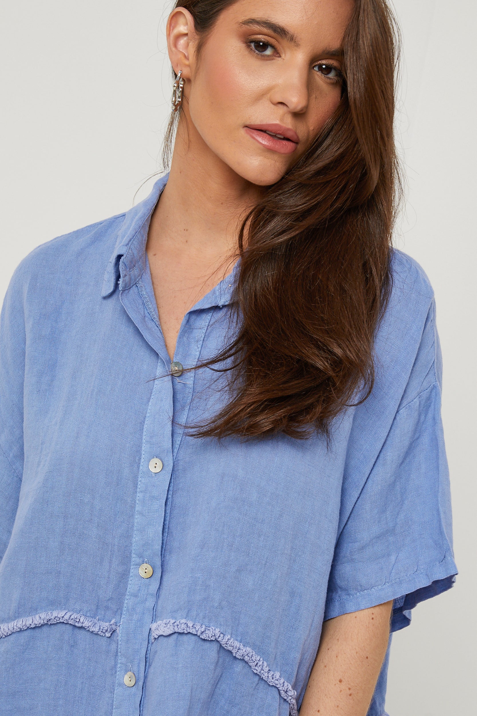 Chemise - Azur - Femme